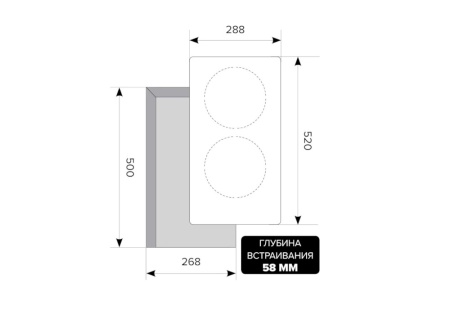 Индукционная варочная поверхность EVI 320-2 BL